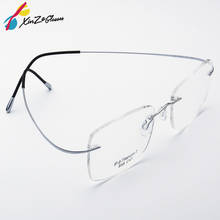 Pure Titanium Eyeglasses Rimless flexible Optical Frame Prescription Spectacle Frameless Glasses Eye glasses 010 Line Temple 2024 - buy cheap