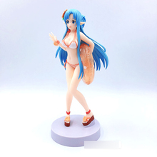 Figura de anime original japonés de 22cm, Sword Art Online, traje de baño Yuuki Asuna, figura de acción, juguetes de modelos coleccionables 2024 - compra barato