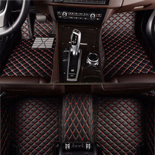 Flash mat leather car floor mats for Ford escort fiesta mondeo Focus Fiesta Edge Explorer Taurus S-MAX F150 Everest mustang 2024 - buy cheap