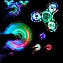 Luminous LED light Fidget Spinner Hand Top Spinners Glow in Dark Light EDC Figet Spiner Finger Stress Relief Toys 2024 - купить недорого