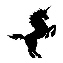 13*14.3CM Fashion Unicorn Car Body Stickers Vinyl Decorative Car Styling Decal Accessories Black/Silver C9-0991 2024 - buy cheap