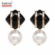 Classic ZA Jewelry Dangle Earrings For Women Imitation Pearl Earring Big Drop Earrings Wedding Brincos 2024 - buy cheap