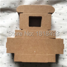 free shipping 30pcs a lot 9.4x6.2x3cm retro kraft packing box/cute packaging box with openings/cosmetics paper box/cute gift box 2024 - buy cheap