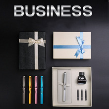 Metallic colorful pen High grade business ink gift box set Easy to carry Smooth writing fountain pen Best gift 2024 - buy cheap