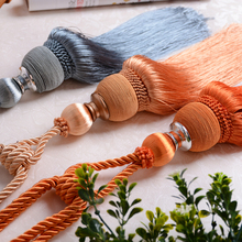 Home Decorative Accessories European Style Solid cotton Curtains Hanging Ball Tassel Rope Tie Binding backs Tassels 2pc/lot 2024 - buy cheap