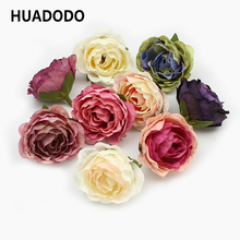 HUADODO 50pieces Bloom Artificial Peony flower heads silk Camellia Flowers For DIY Scrapbook Decorative Home Wedding Decoration 2024 - buy cheap