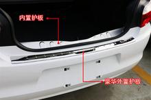 Car styling stainless steel Rear Bumper Protector Sill Trunk Tread Plate Trim for Citroen Elysee C-Elysee 2014-2018 2PCS 2024 - buy cheap