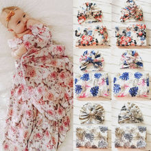 Cotton Soft Baby Newborn Boy Girl Swaddle Wrap Blanket Sleeping Bag Cloth +Hat 2024 - buy cheap