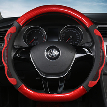 D Shape O shape Car Steering Wheel Cover Non-slip PU Leather for POLO GOLF 7 Scirocco Suzuki Swift Nissan Rogue High Quality 2024 - buy cheap