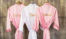 CUSTOMIZE TITLE COLOR wedding Bachelorette Bridesmaid bride satin pajamas robes maid of honor kimonos gowns gifts party favors 2024 - buy cheap