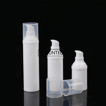 Botella de bomba de loción sin aire, con bomba de plástico, tapa blanca para cosméticos, 15ml, 30ml, 50ml, 100 Uds., F2759 2024 - compra barato
