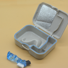Denture Case Container Dental False Teeth Storage Box Portable Clean False Teeth Case with Mirror+Clean Brush Dental Appliance 2024 - buy cheap