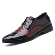 Мужские Новые Фирменные деловые модельные туфли из искусственной кожи; Мужские официальные туфли; Свадебные туфли с острым носком; Большие размеры 38-48 2024 - купить недорого