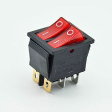 2pcs 6PIN  Red Double Light Rocker Switch Waterproof ON-OFF Boat Power Switch 16A 250V/ 20A 125V 2024 - buy cheap