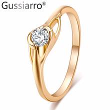 Gussiarro 2019 Trengy Gold-Color Mounting anel feminino aneis bijoux 0.5 ct Clear Cubic Zirconia Engagement Jewelry Rings 2024 - buy cheap