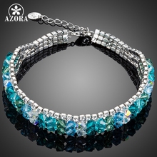 Azora joia de festa luxuosa lindo bracelete de cristal austríaco stellux feminino ts0084 2024 - compre barato