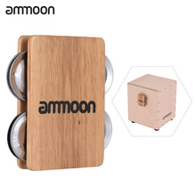 ammoon Cajon Box Drum Companion Accessory 4-bell Jingle Castanet for Hand Percussion Instruments 2024 - buy cheap