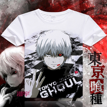New New Anime Tokyo Ghoul Cosplay Kaneki Ken Cos Halloween Summer Short-Sleeved Shirt T-Shirts 2024 - buy cheap