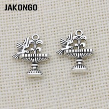 JAKONGO Antique Silver Plated Dove Bird Peace Charms Pendant for Jewelry Making Bracelet Accessories DIY 22x18mm 12PCS/lot 2024 - buy cheap