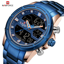 NAVIFORCE Top Brand Men Sports Watches Men's Quartz LED Digital Military Wrist Watch Fashion Full Steel Clock Relogio Masculino 2024 - buy cheap