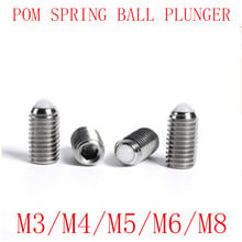 20PCS metric thread M3 M4 M5 M6 M8 Stainless Steel spring POM Ball Plunger set screw 2024 - buy cheap