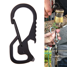 Carabiner Keychain Hook Outdoor Stainless Steel Carabiner Cap Lifter Hex Driver Bottle Opener Keychain Ring Climbing Accessorie 2024 - buy cheap