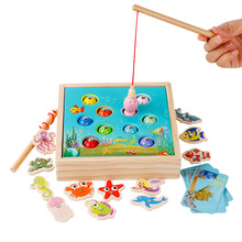 Новая Рыбацкая игра уличный Игровой Комплект детский ранний Развивающий Пазл Детские рыбки игрушки для детей 2024 - купить недорого
