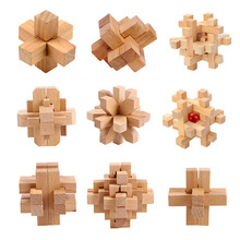 3D Деревянный KongMing пазл с замком кубики игрушки Логические Logic образовательных головоломки деревянная игрушка для детей 2024 - купить недорого