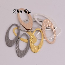 10pcs ZHU RU 18.2*9.1mm High Quality copper Delicate Oval ring Connector big earring Charms Pendants For Jewelry Making 2024 - buy cheap