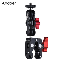 Andoer Multi-function Ball Head Clamp Ball Mount Clamp Arm Super Clamp with 1/4-20 Thread for Monitor LED Video Light Microphone 2024 - buy cheap