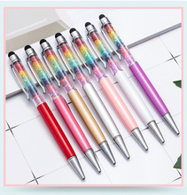 50pcs Kawaii Crystal Ballpoint Pen Fashion Girl rainbow Crystal Metal Novelty Stylus Touch Pens for School Office Supplies bulk 2024 - buy cheap