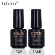 ROSALIND Black Bottle 7ML Top Coat and Bace Coat Nail Polish Nail Art Nail Gel Polish Semi Permanent Soak-Off Glue Top& Base 2024 - buy cheap