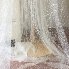 5 quintal fantasia semi claro tecido de renda de tule de lantejoulas em fora do branco para o vestido de festa de casamento, tutu vestido de noiva véu, tecido linnig 2024 - compre barato