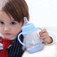 180/240/320ml garrafa de bebê crianças copo de silicone sippy crianças formação copos bonito bebê beber água palha lidar com garrafa de alimentação 2024 - compre barato