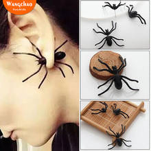 1pc 2019 Halloween Decoration  3D Creepy Black Spider Ear Stud Earrings for Halloween Party Cosplay DIY Decoration Home Decor 2024 - buy cheap