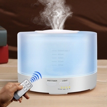 500ml Remote Control Ultrasonic Air Aroma Humidifier With 7 Color LED Lights Electric Aromatherapy Essential Oil Aroma Diffuser 2024 - buy cheap
