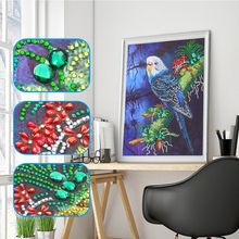 5D DIY алмазная живопись попугаем, специальная форма, полная круглая Алмазная вышивка, Алмазная мозаика с животными, стразы 2024 - купить недорого