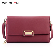 WEICHEN Brand New Multi-functiona Ladies Shoulder Bag & Clutch Big Capacity Leather Female Wallet Purses Messenger Bag Women NEW 2024 - buy cheap
