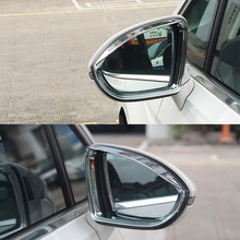 2x Car Front Side Exterior Rear View Mirror Eyebrow Rain Shield Cover Frame Trim Styling For VW Touran 2016 2017 Chrome 2024 - buy cheap