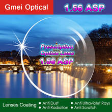 High Quality Radiation Protection Index 1.56 Clear Optical Single Vision Lens HMC, EMI Aspheric Anti-UV Prescription Lenses,2Pcs 2024 - купить недорого