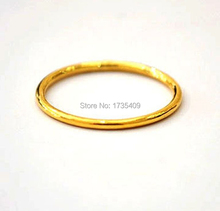 Лучшее 999 твердое кольцо из 24К желтого золота/кольцо Lucky для мужчин и женщин/США Размер 5 2024 - купить недорого