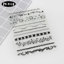 Decoration lace line silicone stamp transparent soft stamp diy scrapbooking Handmade gift card Photo Album stamps 2024 - buy cheap