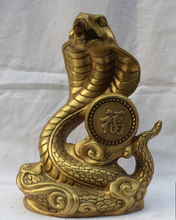 Exquisita estatua china de la serpiente del Zodíaco de la riqueza de Fengshui Fu 2024 - compra barato