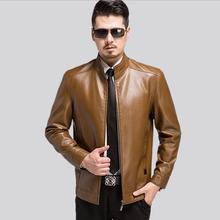 2016New Men in Winter Fashion Business Casual Short Men Leather Jacket Men High-Grade Sheep Skin Winter Leather Jacket Men M-3XL 2024 - buy cheap