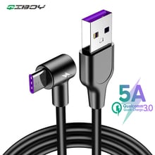 USB C Cable 5A Type C Usb cable Fast Charge For Samsung Galaxy S10 Huawei P30 Pro USB-C Wire for Xiaomi Redmi Note 7 Supercharge 2024 - buy cheap