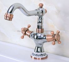 Polished Chrome Bathroom Basin Faucet Dual Handles Vanity Sink Mixer Tap Hot And Cold Water Bnf901 2024 - buy cheap