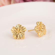 Tobago gold cute lovely flowerEar Studs copper Helix Earring Women girls charms  Accessories wedding bridal  Christmas gifts 2024 - buy cheap
