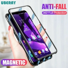 360 магнитные адсорбционные чехлы для телефонов Samsung Galaxy S10 Lite S9 S8 Plus S7 Edge A6 A8 A7 A9 J4 J6 J8 2018 A10 A30 A50 M10 M20 2024 - купить недорого