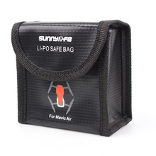 Sunnylife, bolsa de segurança protetora, resistente ao calor, à prova de explosão, bateria de lipo, saco de armazenamento de carregamento, suporte para mavic air 2024 - compre barato