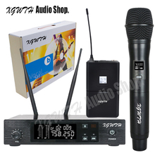Headset de lapela uhf profissional qlx-24 estilos, transmissor e sistema de microfone sem fio para karaoke 2024 - compre barato